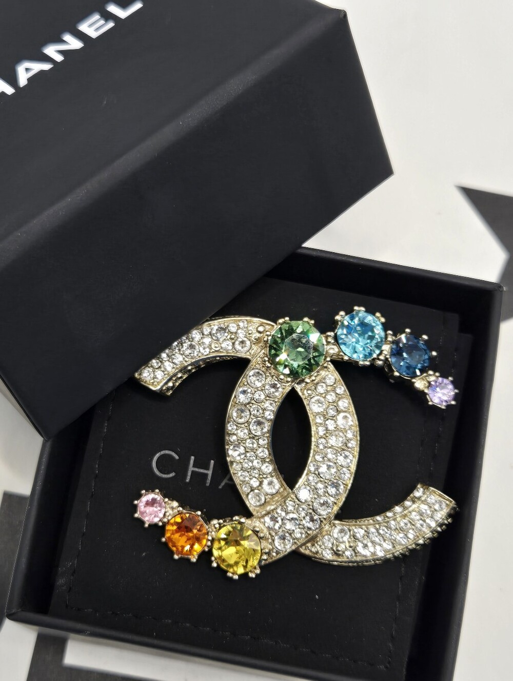 #166 - Chanel Brooch Coco Mark Rhinestone A19 S CHANEL Women's BROACH